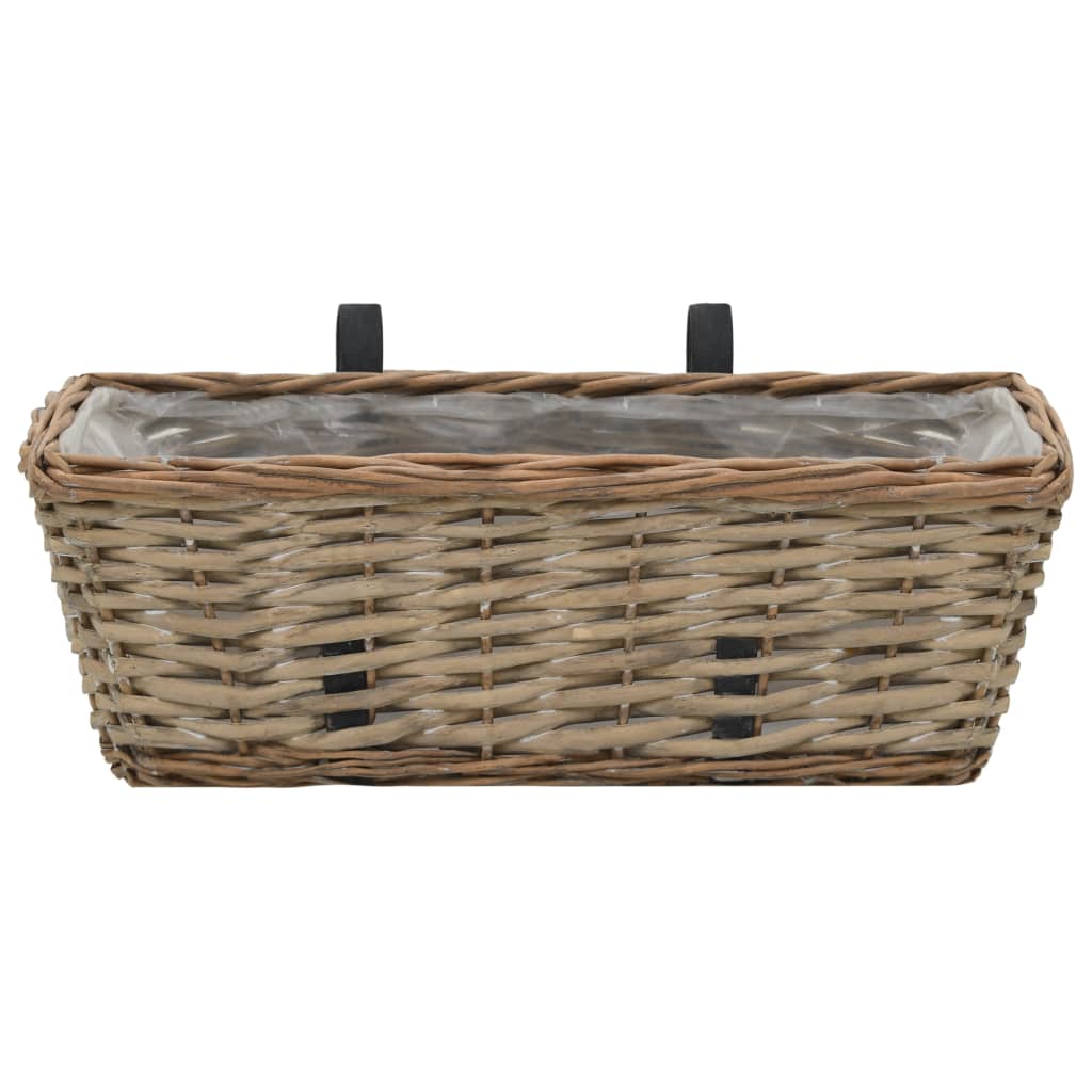 Balkonglåda 2 st korg med PE-foder 40 cm