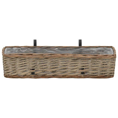 Balkonglåda 2 st korg med PE-foder 60 cm