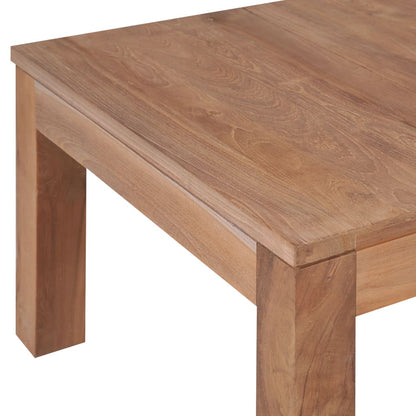 Soffbord massiv teak med naturlig finish 60x60x40 cm