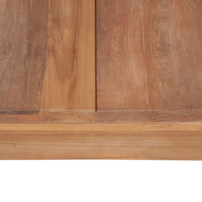 Soffbord massiv teak med naturlig finish 60x60x40 cm