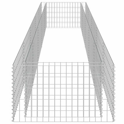 Planteringsgabion upphöjd galvaniserat stål 450x90x50 cm