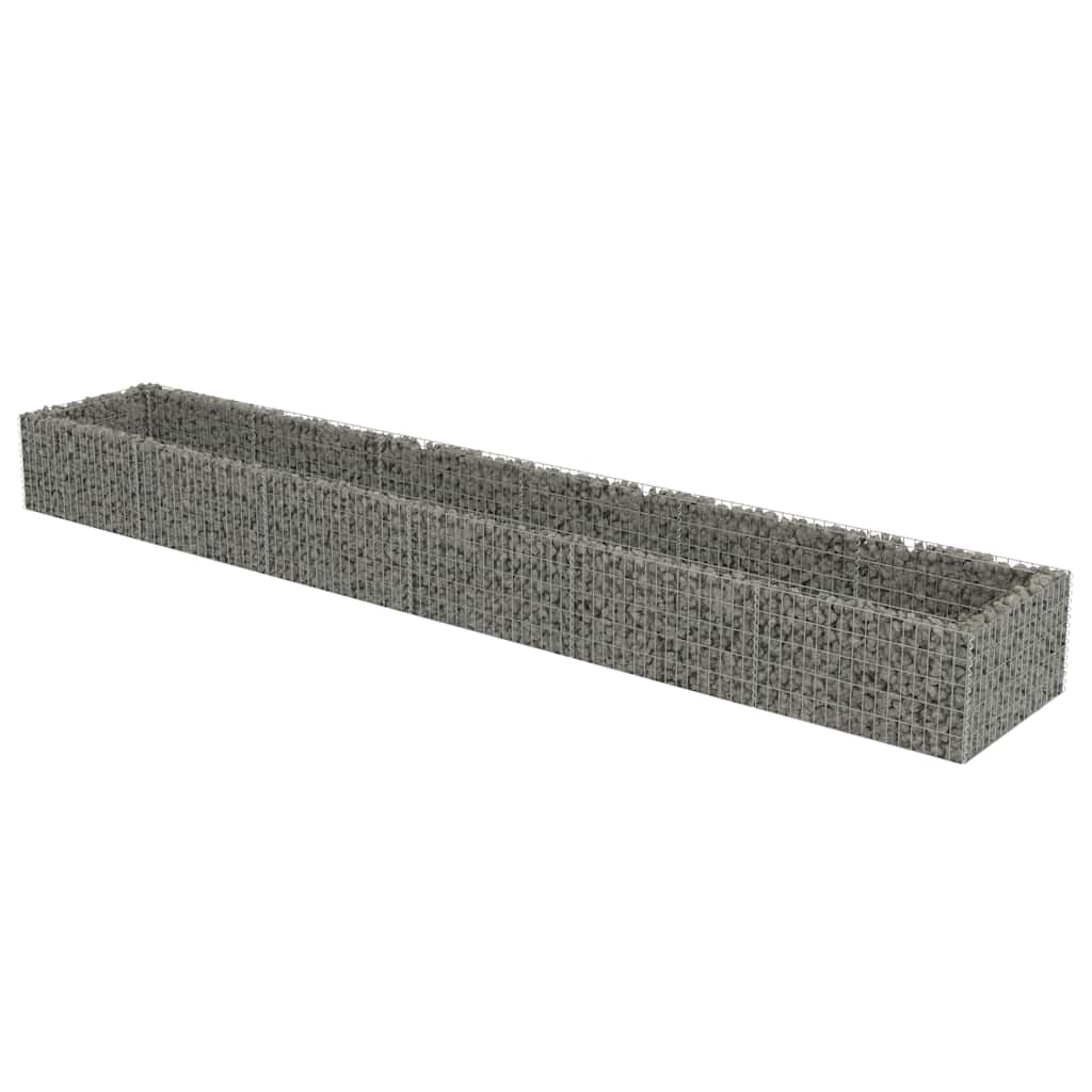 Planteringsgabion upphöjd galvaniserat stål 540x90x50 cm