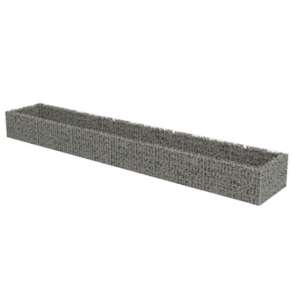 Planteringsgabion upphöjd galvaniserat stål 540x90x50 cm
