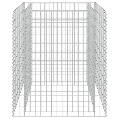 Planteringsgabion upphöjd galvaniserat stål 90x90x100 cm