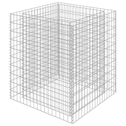 Planteringsgabion upphöjd galvaniserat stål 90x90x100 cm