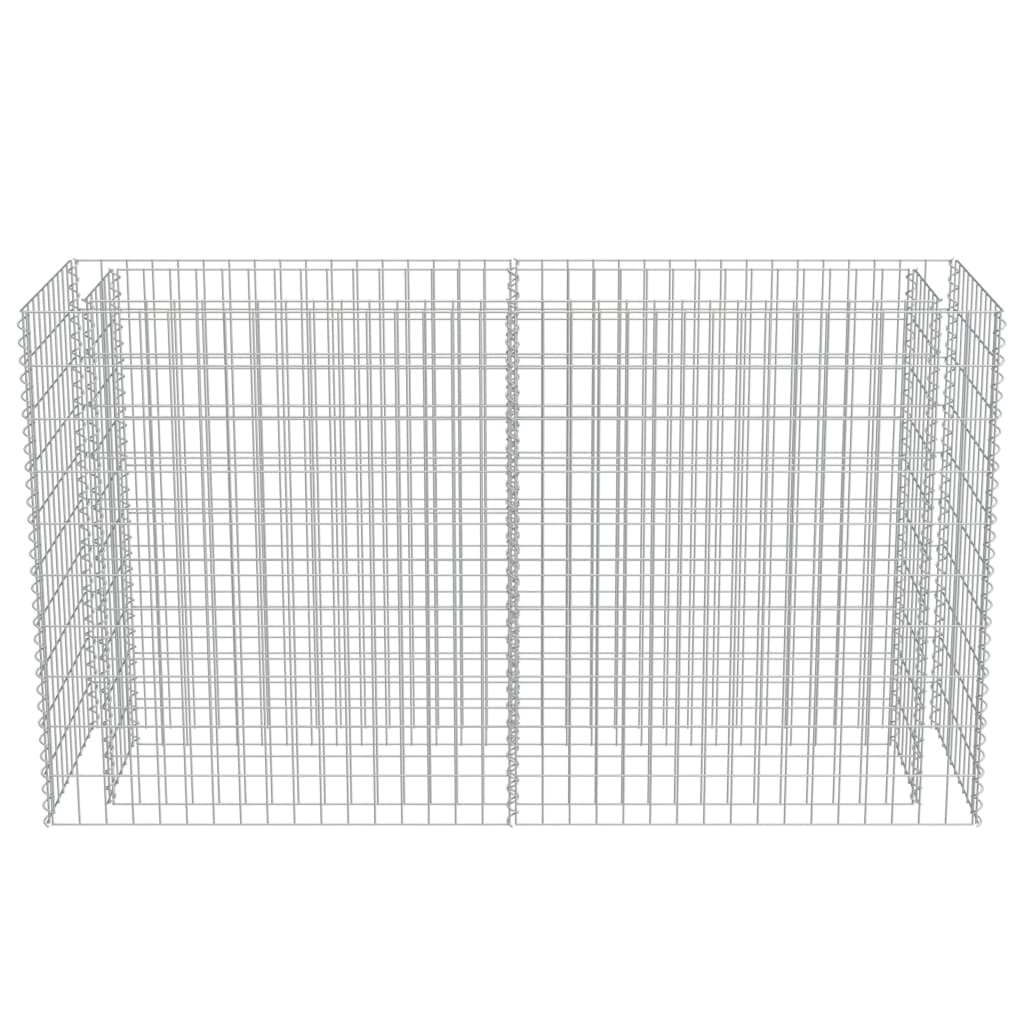 Planteringsgabion upphöjd galvaniserat stål 180x50x100 cm