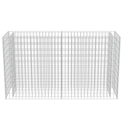 Planteringsgabion upphöjd galvaniserat stål 180x50x100 cm