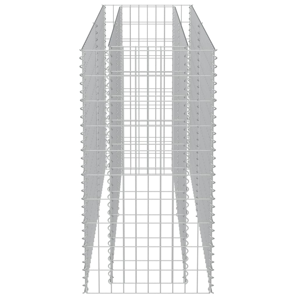 Planteringsgabion upphöjd galvaniserat stål 180x50x100 cm