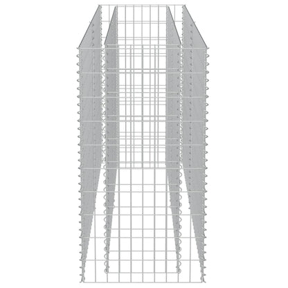 Planteringsgabion upphöjd galvaniserat stål 180x50x100 cm