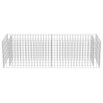 Planteringsgabion upphöjd galvaniserat stål 180x50x50 cm