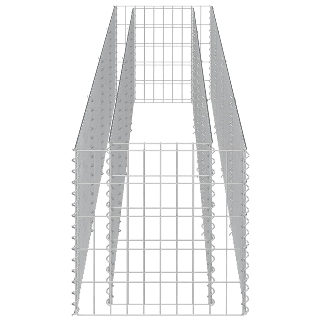 Planteringsgabion upphöjd galvaniserat stål 360x50x50 cm