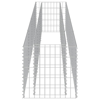 Planteringsgabion upphöjd galvaniserat stål 360x50x50 cm