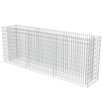 Planteringsgabion upphöjd galvaniserat stål 270x50x100 cm