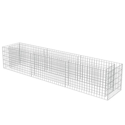 Planteringsgabion upphöjd galvaniserat stål 270x50x50 cm