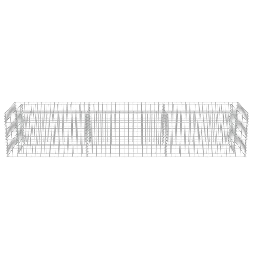 Planteringsgabion upphöjd galvaniserat stål 270x50x50 cm