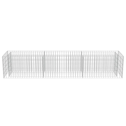 Planteringsgabion upphöjd galvaniserat stål 270x50x50 cm