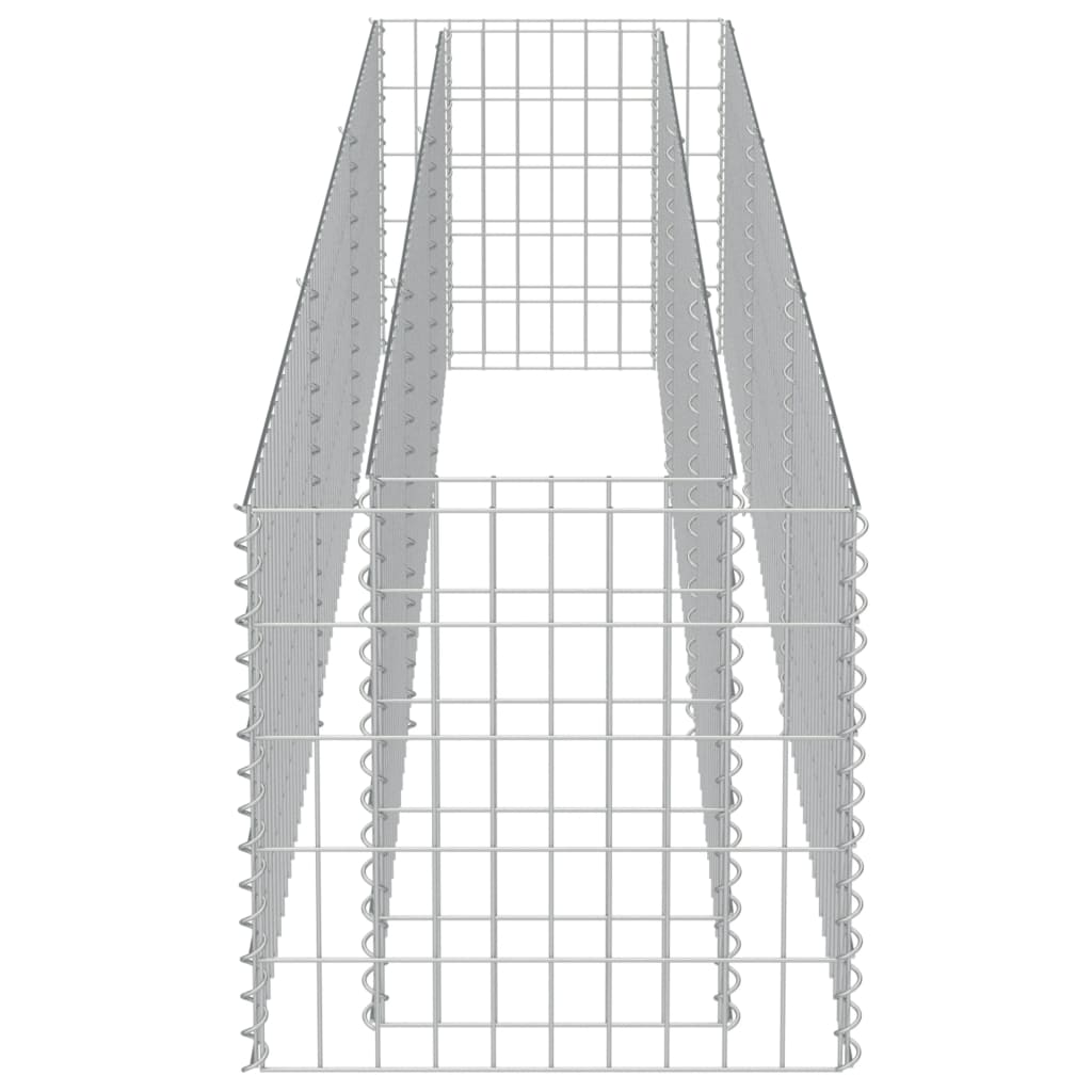 Planteringsgabion upphöjd galvaniserat stål 270x50x50 cm