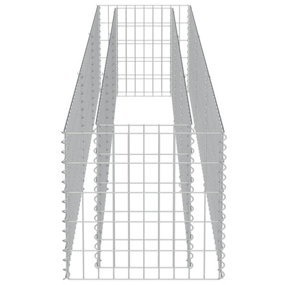 Planteringsgabion upphöjd galvaniserat stål 270x50x50 cm