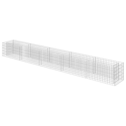 Planteringsgabion upphöjd galvaniserat stål 450x50x50 cm