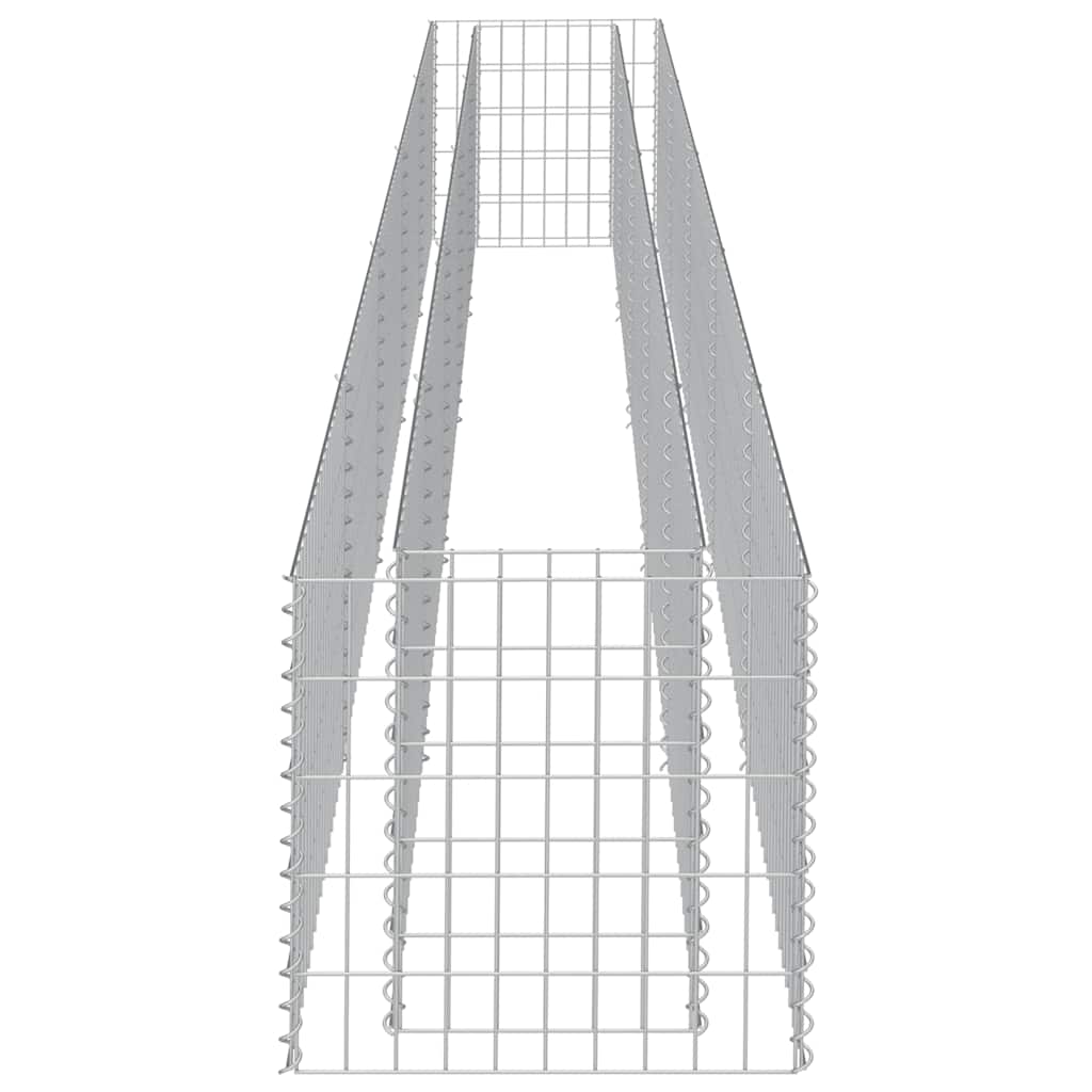 Planteringsgabion upphöjd galvaniserat stål 450x50x50 cm