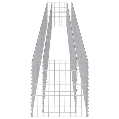 Planteringsgabion upphöjd galvaniserat stål 450x50x50 cm