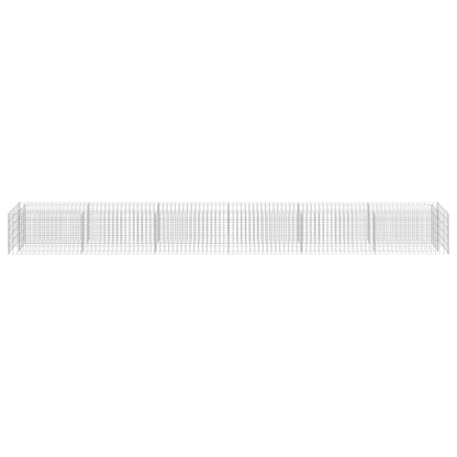 Planteringsgabion upphöjd galvaniserat stål 540x50x50 cm