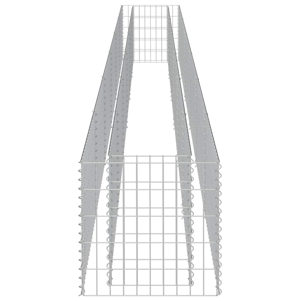 Planteringsgabion upphöjd galvaniserat stål 540x50x50 cm