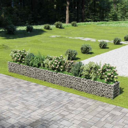 Planteringsgabion upphöjd galvaniserat stål 540x50x50 cm
