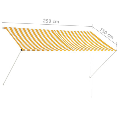 Markis 250x150 cm gul och vit