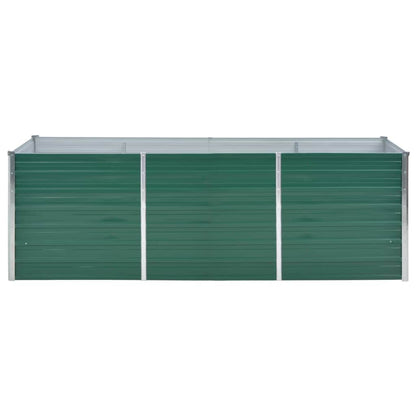 Odlingslåda upphöjd galvaniserat stål 240x80x77 cm grön