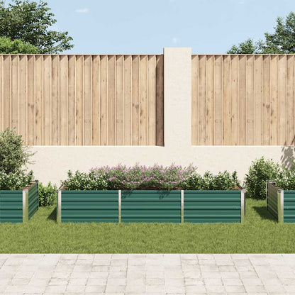Odlingslåda upphöjd galvaniserat stål 240x80x45 cm grön