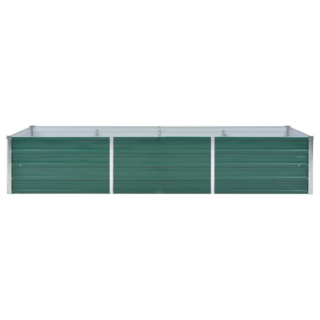 Odlingslåda upphöjd galvaniserat stål 240x80x45 cm grön