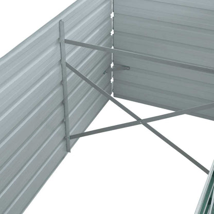 Odlingslåda upphöjd galvaniserat stål 240x80x45 cm grön