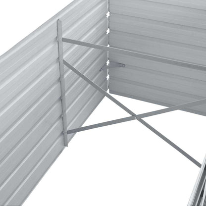 Odlingslåda upphöjd galvaniserat stål 320x80x45 cm grå