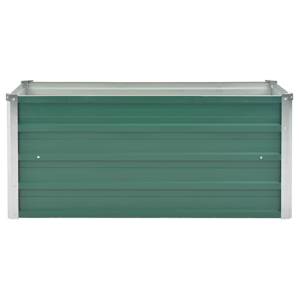 Odlingslåda upphöjd galvaniserat stål 100x40x45 cm grön