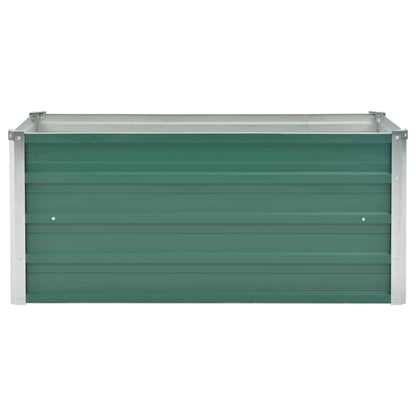 Odlingslåda upphöjd galvaniserat stål 100x40x45 cm grön
