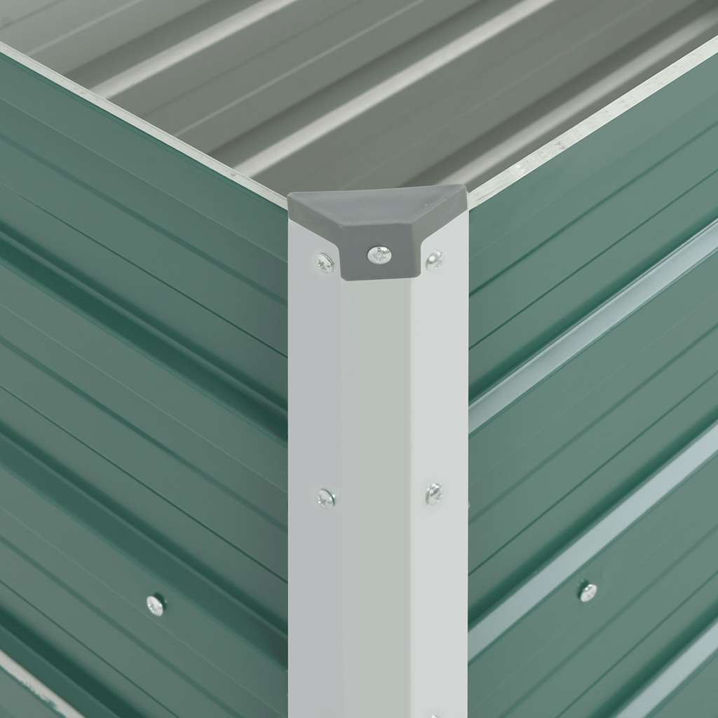 Odlingslåda upphöjd galvaniserat stål 100x40x45 cm grön