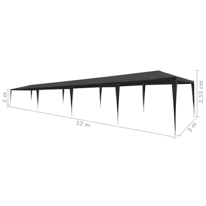 Partytält PE 3x12 m antracit