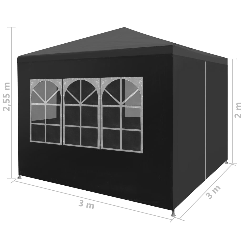 Partytält 3x3 m antracit