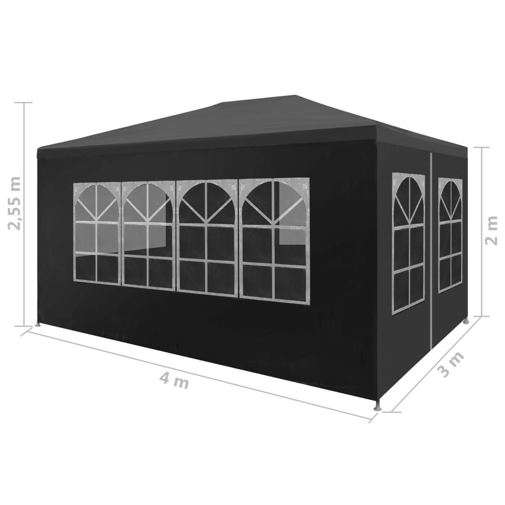 Partytält 3x4 m antracit