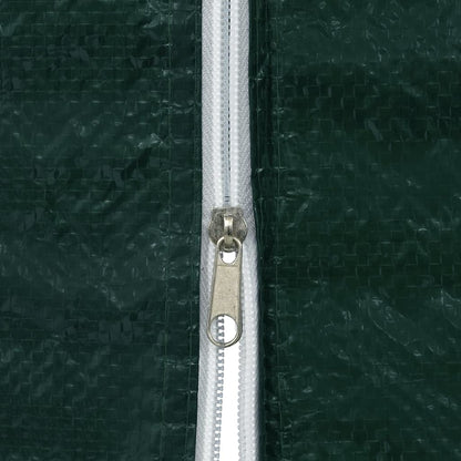 Sidoväggar till partytält 2 st med dragkedja PE grön