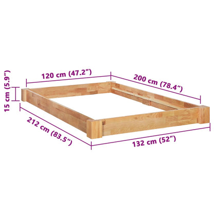 Sängram utan madrass massivt ek 120x200 cm