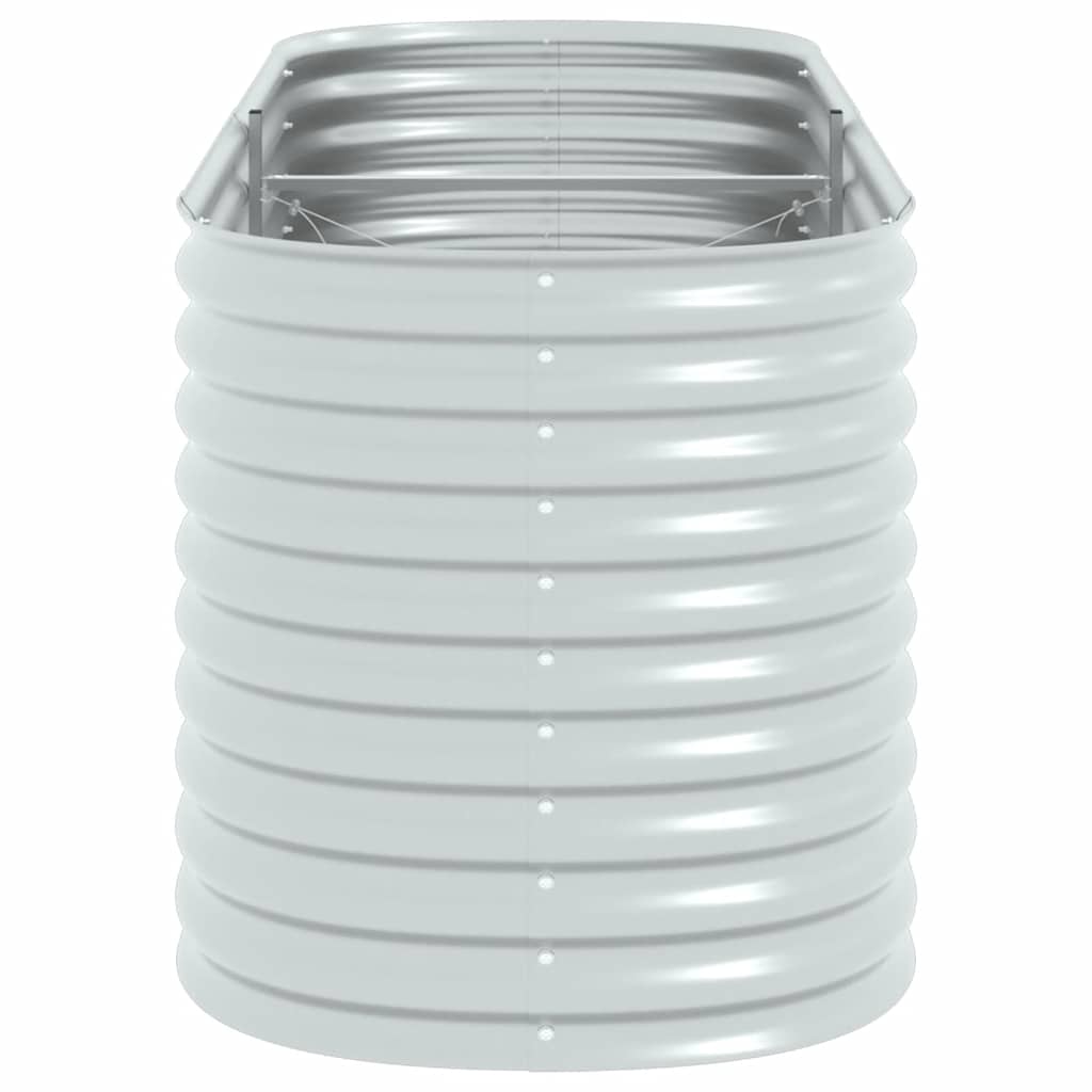 Odlingslåda upphöjd galvaniserat stål 240x80x81 cm silver