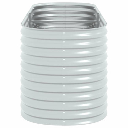 Odlingslåda upphöjd galvaniserat stål 240x80x81 cm silver