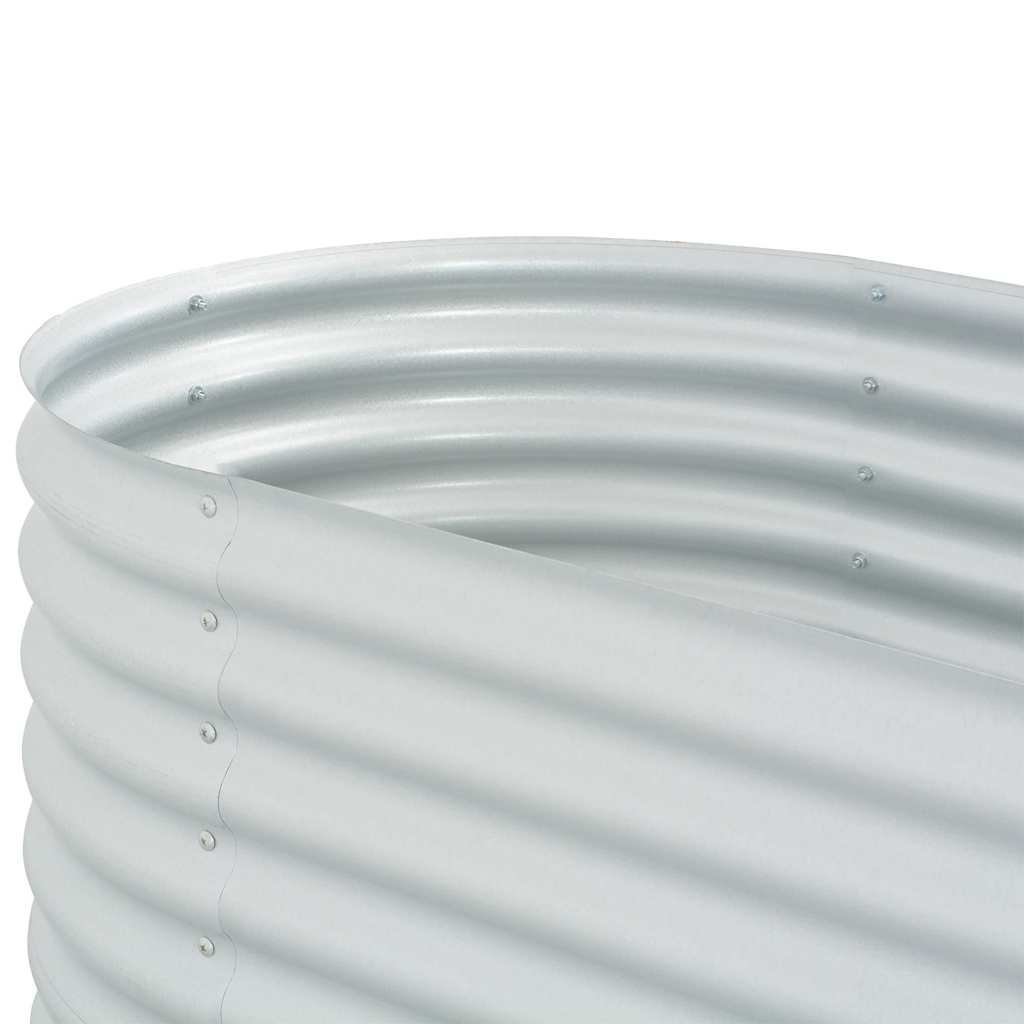 Odlingslåda upphöjd galvaniserat stål 240x80x81 cm silver