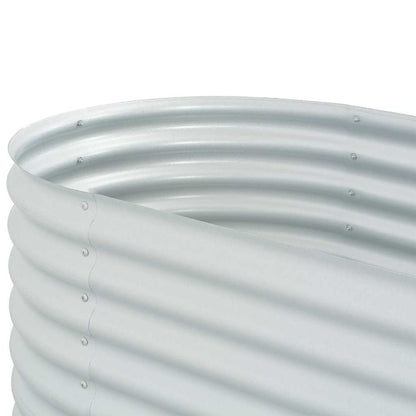 Odlingslåda upphöjd galvaniserat stål 240x80x81 cm silver