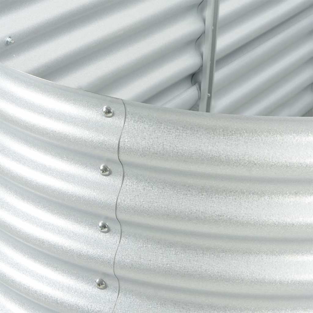 Odlingslåda upphöjd galvaniserat stål 240x80x81 cm silver