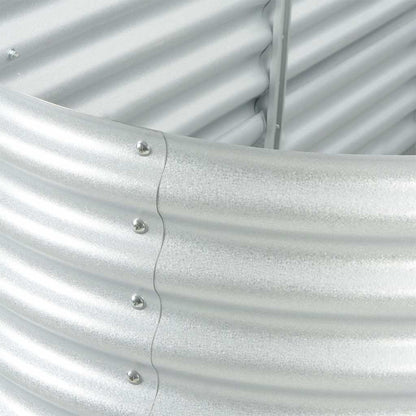 Odlingslåda upphöjd galvaniserat stål 240x80x81 cm silver