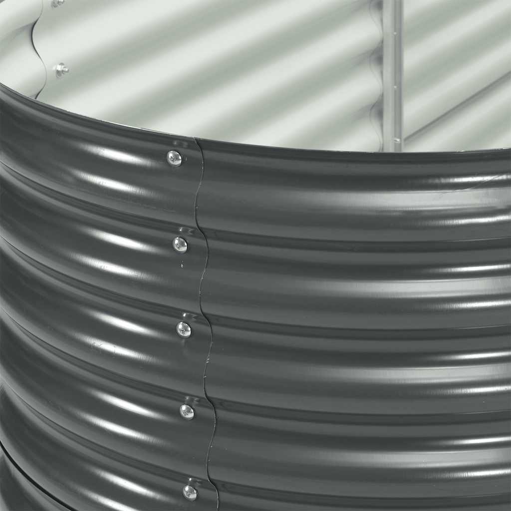 Odlingslåda upphöjd galvaniserat stål 240x80x81 cm grå