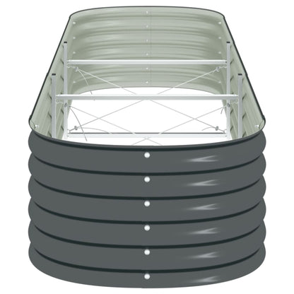 Odlingslåda upphöjd galvaniserat stål 320x80x44 cm grå